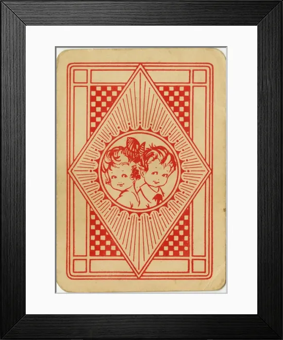 Framed Print : Tinker, Tailor playing card, design on back Framed Print : Tinker, Tailor playing card, design on back