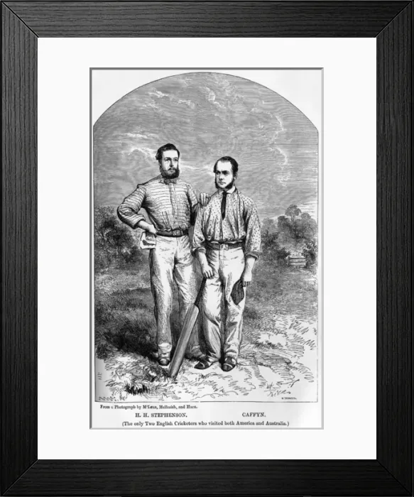 Framed Print : Touring English cricketers Stephenson and Caffyn Framed Print : Touring English cricketers Stephenson and Caffyn