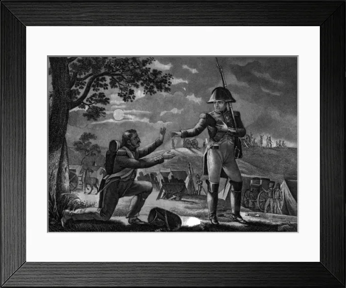 Framed Print : Napoleon showing generosity to a soldier Framed Print : Napoleon showing generosity to a soldier