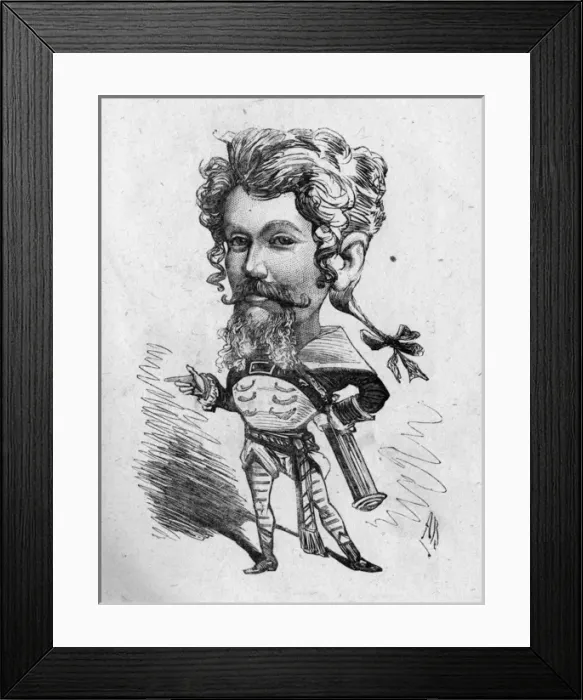 Framed Print : Caricature of G H MacDermott, English music hall singer Framed Print : Caricature of G H MacDermott, English music hall singer