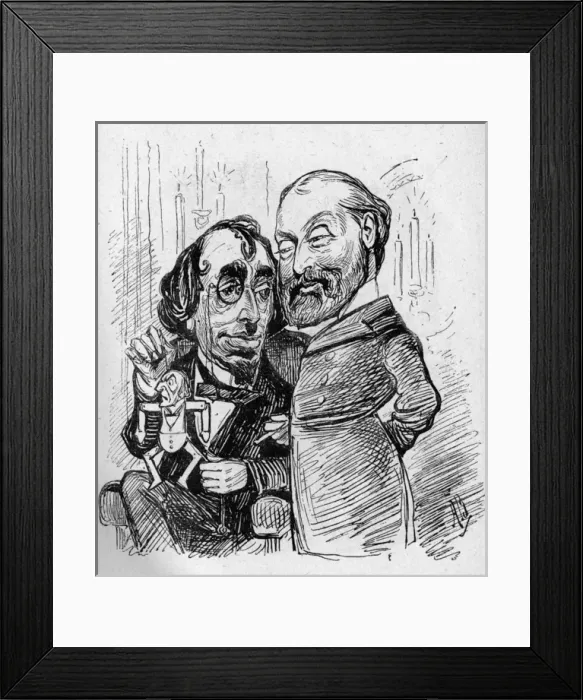 Framed Print : Cartoon, Disraeli and the Prince of Wales Framed Print : Cartoon, Disraeli and the Prince of Wales