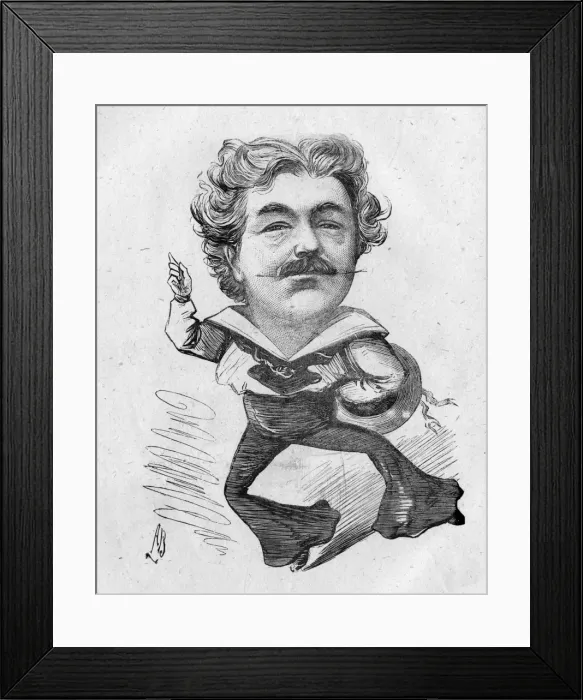 Framed Print : Caricature of William Rignold, English actor Framed Print : Caricature of William Rignold, English actor