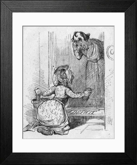 Framed Print : Cartoon, Disraeli, Northcote and the Deficit Framed Print : Cartoon, Disraeli, Northcote and the Deficit