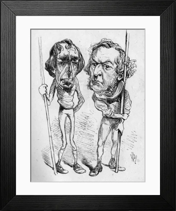 Framed Print : Caricatures of Disraeli and Gladstone Framed Print : Caricatures of Disraeli and Gladstone