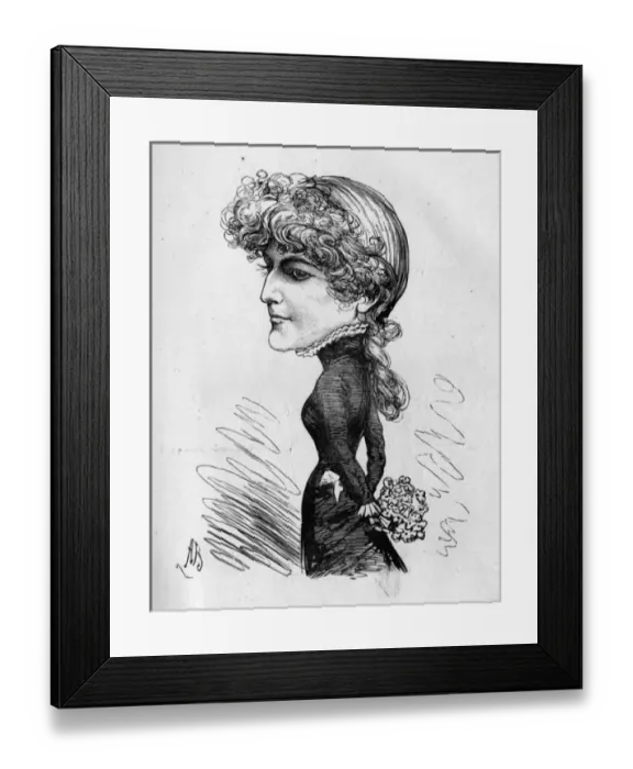 Framed Print : Caricature of Violet Cameron, English actress and singer Framed Print : Caricature of Violet Cameron, English actress and singer