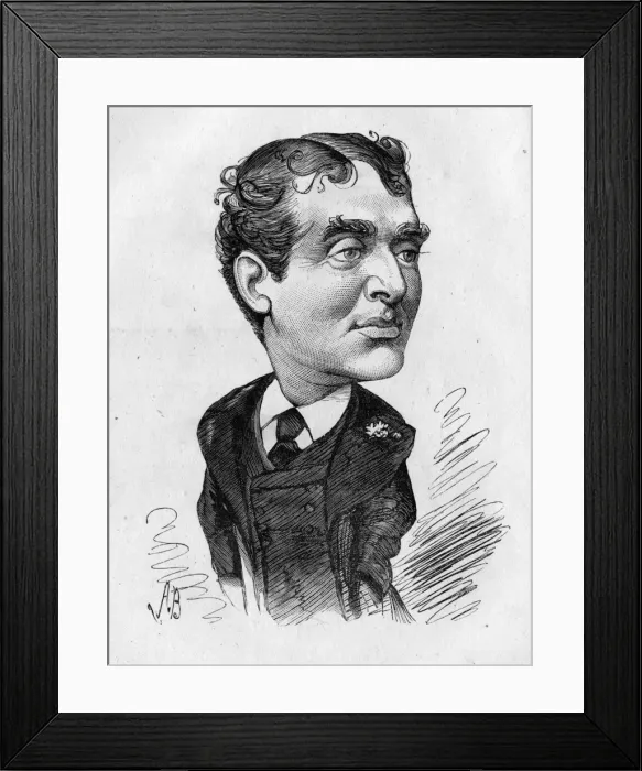 Framed Print : Caricature of William J Florence, actor and writer Framed Print : Caricature of William J Florence, actor and writer