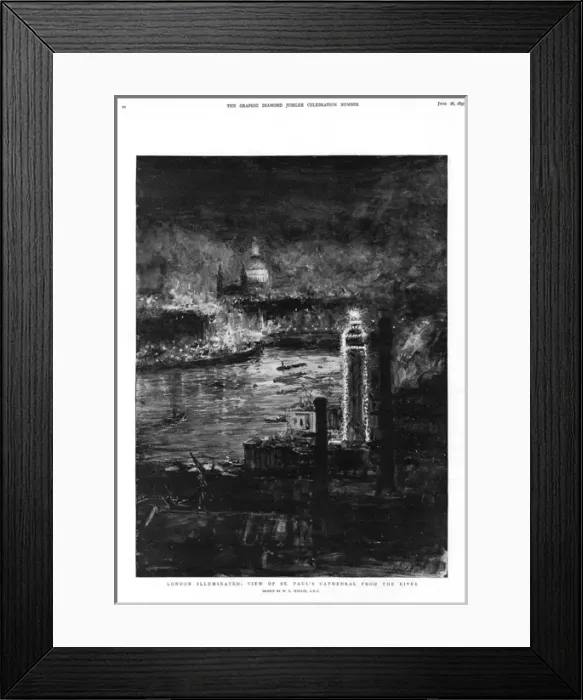 Framed Print : Queen Victorias Jubilee Celebrations, view of London Framed Print : Queen Victorias Jubilee Celebrations, view of London
