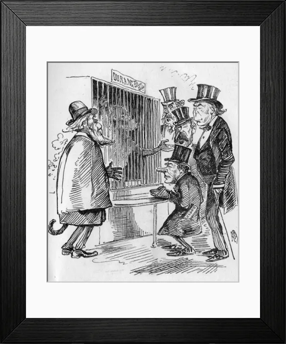 Framed Print : Cartoon, politicians at the zoo Framed Print : Cartoon, politicians at the zoo