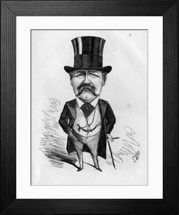 Framed Print : Caricature of Thomas Foster, The Times journalist Framed Print : Caricature of Thomas Foster, The Times journalist