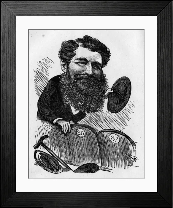 Framed Print : Caricature of Joseph Knight, drama critic and historian Framed Print : Caricature of Joseph Knight, drama critic and historian