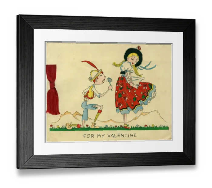 Framed Print : Valentine card, Alpine Love Framed Print : Valentine card, Alpine Love