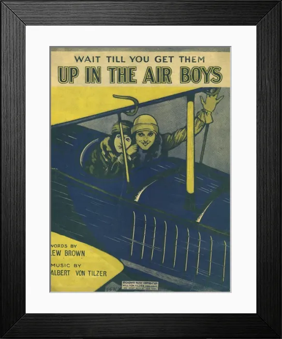 Framed Print : Music cover, Up in the Air Boys Framed Print : Music cover, Up in the Air Boys