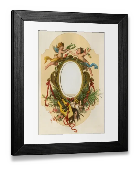 Framed Print : Victorian Photo Album - oval frame Framed Print : Victorian Photo Album - oval frame