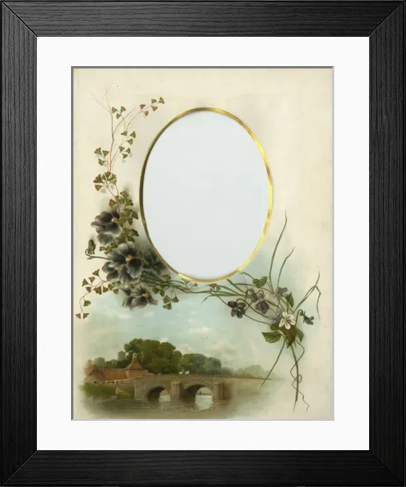 Framed Print : Victorian Photo Album - oval frame Framed Print : Victorian Photo Album - oval frame