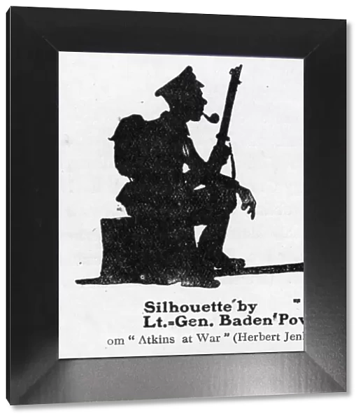 Soldier silhouette by Robert Baden Powell, WW1