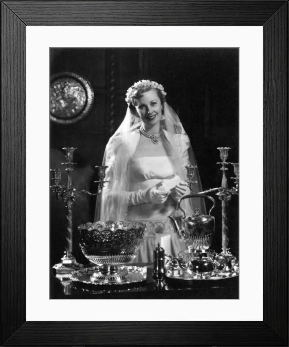 Framed Print : Bride with wedding presents Framed Print : Bride with wedding presents