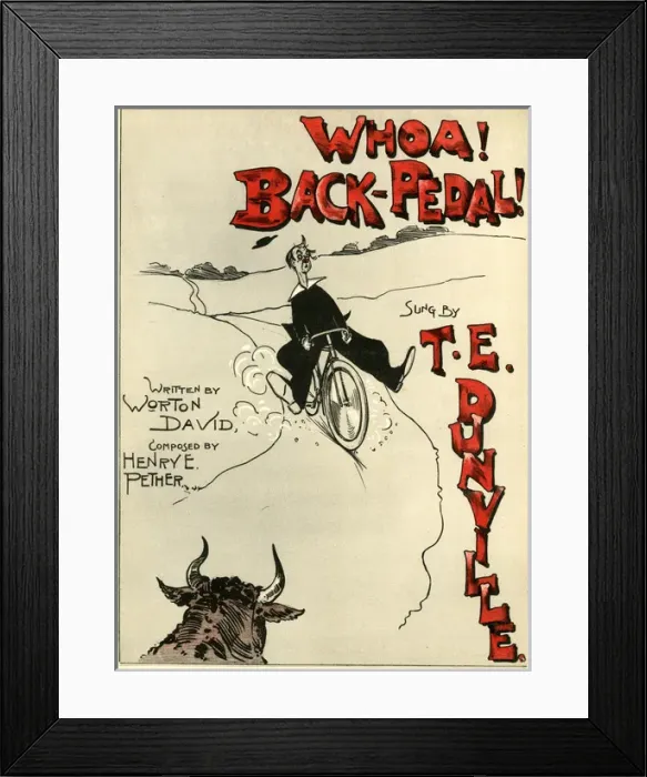 Framed Print : Music cover, Whoa ! Back-Pedal Framed Print : Music cover, Whoa ! Back-Pedal