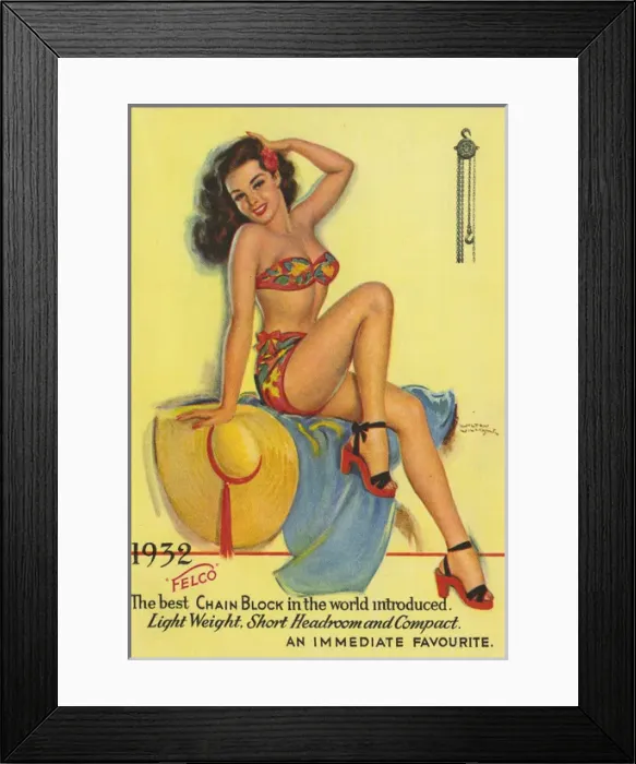 Framed Print : Advertisement for Felco chain block Framed Print : Advertisement for Felco chain block