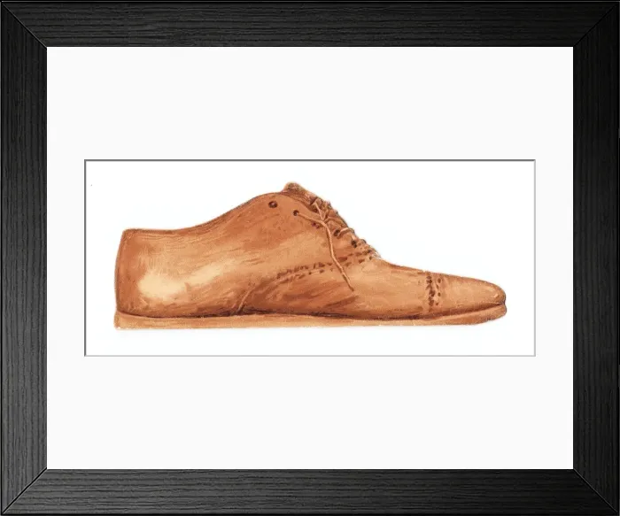Framed Print : Shoe-shaped New Year card Framed Print : Shoe-shaped New Year card