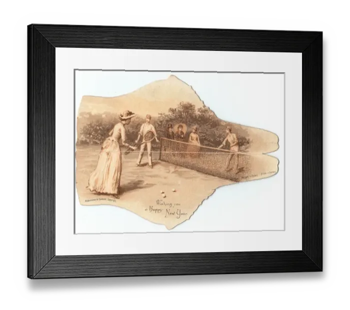 Framed Print : Shoe-shaped New Year card Framed Print : Shoe-shaped New Year card