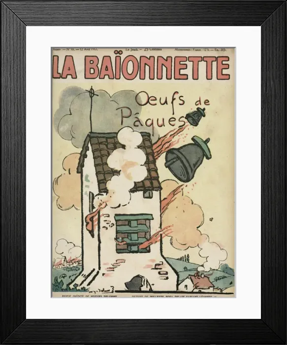 Framed Print : Front cover, La Baionnette, WW1 Framed Print : Front cover, La Baionnette, WW1