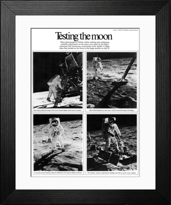 Framed Print : Apollo 11 lunar landings, July 1969 Framed Print : Apollo 11 lunar landings, July 1969