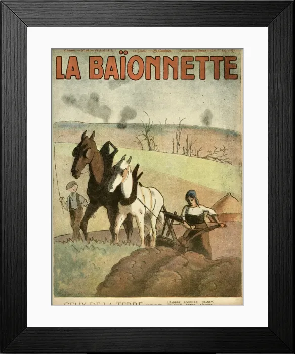 Framed Print : Front cover, La Baionnette, WW1 Framed Print : Front cover, La Baionnette, WW1