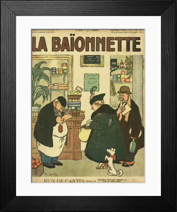Framed Print : Front cover, La Baionnette, WW1 Framed Print : Front cover, La Baionnette, WW1