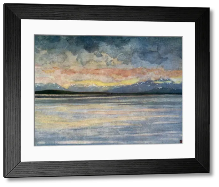 Framed Print : Mountains and Fjord facing Molde