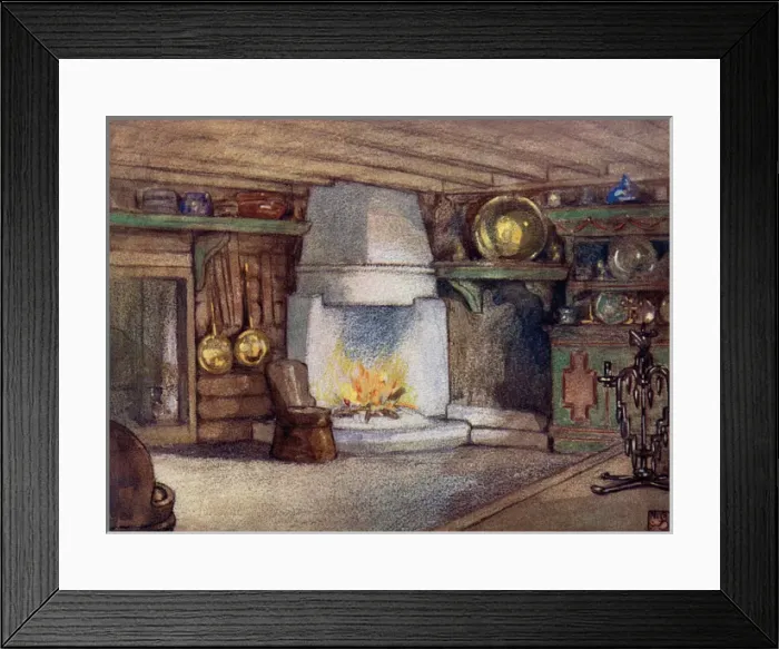 Framed Print : A cottage interior, Telemarken Framed Print : A cottage interior, Telemarken