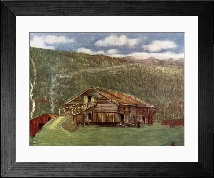 Framed Print : Farm-house and mill at Gjora Framed Print : Farm-house and mill at Gjora