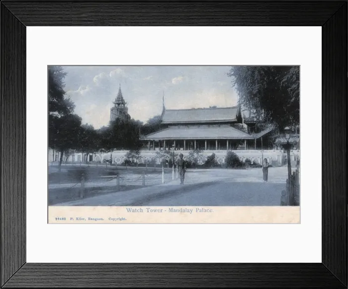 Framed Print : Myanmar - Mandalay - Watch Tower and Palace Grounds Framed Print : Myanmar - Mandalay - Watch Tower and Palace Grounds