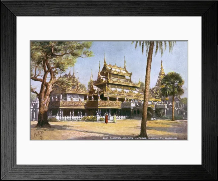 Framed Print : Myanmar - Mandalay - The Queens Golden Palace (Kyoung) Framed Print : Myanmar - Mandalay - The Queens Golden Palace (Kyoung)