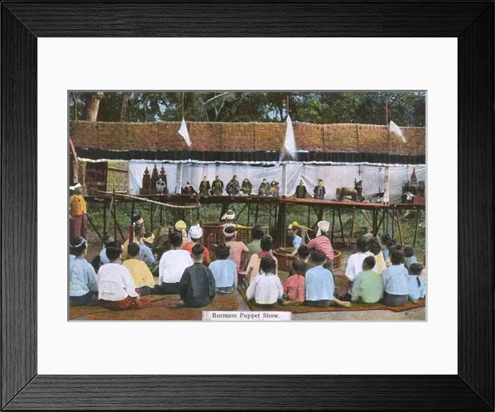 Framed Print : Myanmar - Burmese Puppet Show Framed Print : Myanmar - Burmese Puppet Show