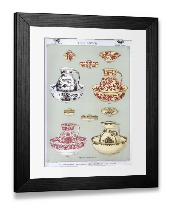 Framed Print : Toilet Services, English Stoneware, Plate 46 Framed Print : Toilet Services, English Stoneware, Plate 46