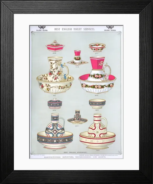Framed Print : Best English Toilet Services, Plate 47 Framed Print : Best English Toilet Services, Plate 47