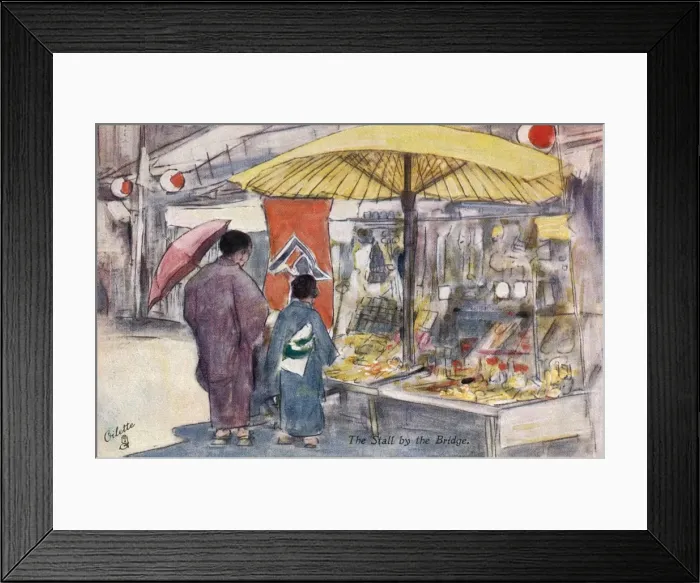 Framed Print : Japan - The Stall by the Bridge Framed Print : Japan - The Stall by the Bridge