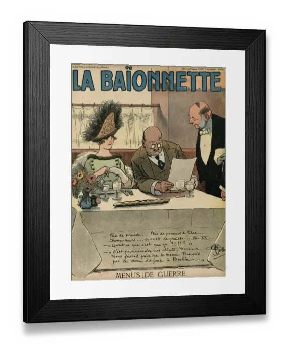Framed Print : Front cover, La Baionnette, WW1 Framed Print : Front cover, La Baionnette, WW1
