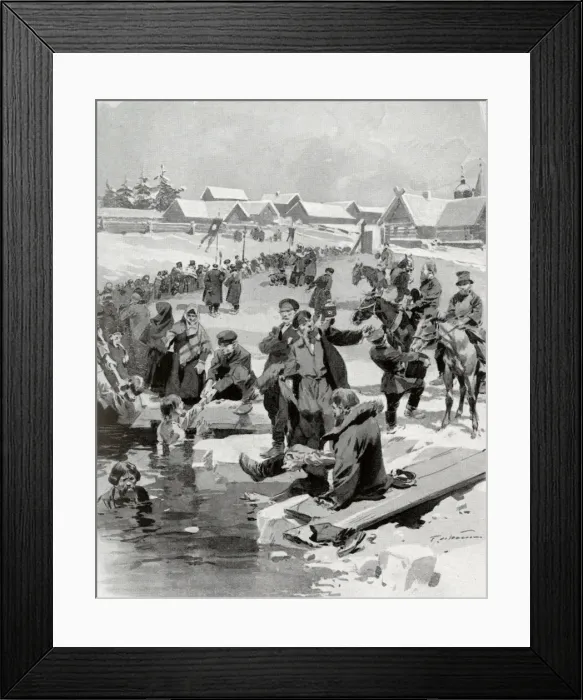 Framed Print : Blessing the water in the country Framed Print : Blessing the water in the country