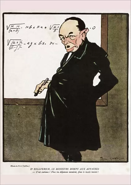 Cartoon, Dr Hellferich, WW1