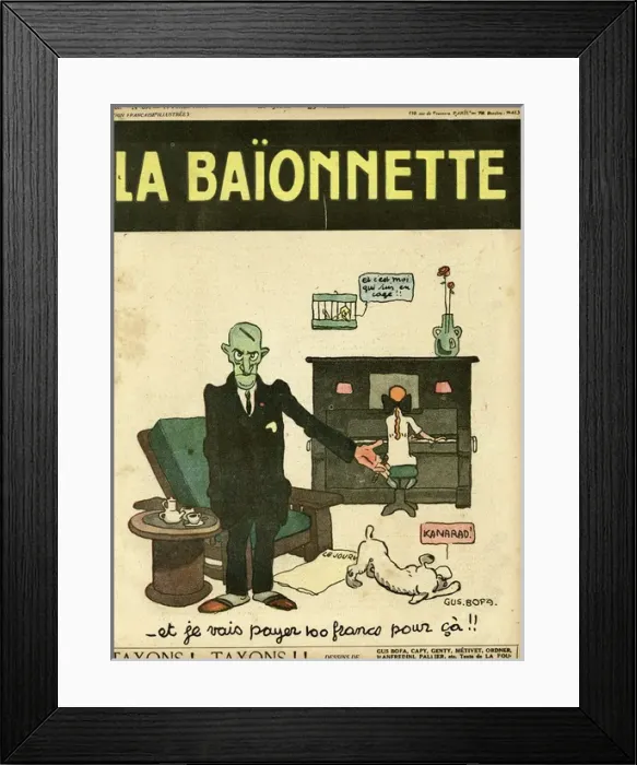 Framed Print : Front cover, La Baionnette, WW1 Framed Print : Front cover, La Baionnette, WW1