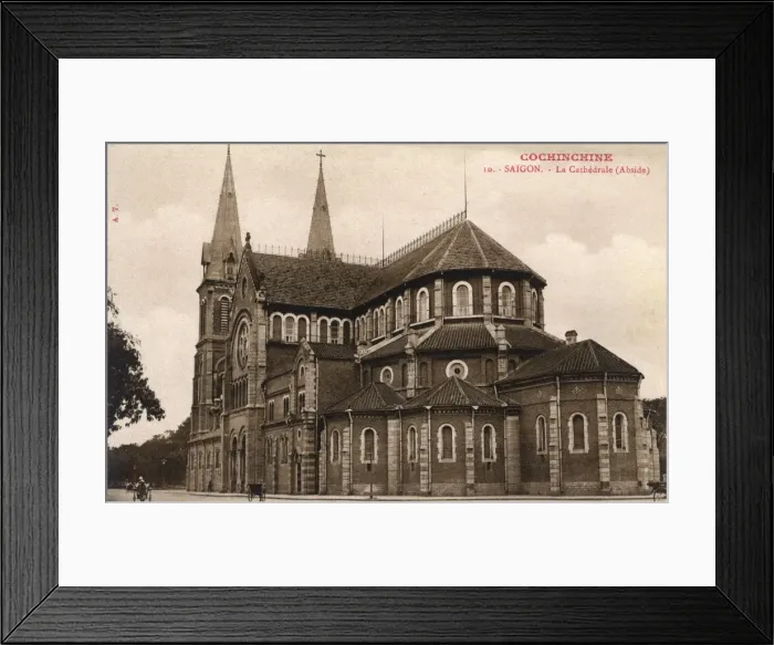 Framed Print : Notre Dame Cathedral, Saigon, Cochinchina (Vietnam) Framed Print : Notre Dame Cathedral, Saigon, Cochinchina (Vietnam)