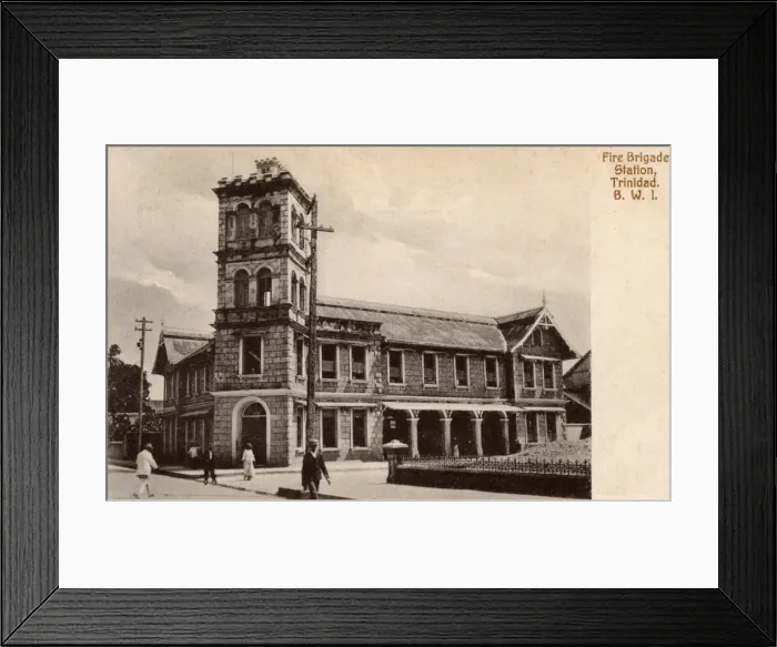 Framed Print : Fire Brigade station, Port of Spain, Trinidad, West Indies Framed Print : Fire Brigade station, Port of Spain, Trinidad, West Indies