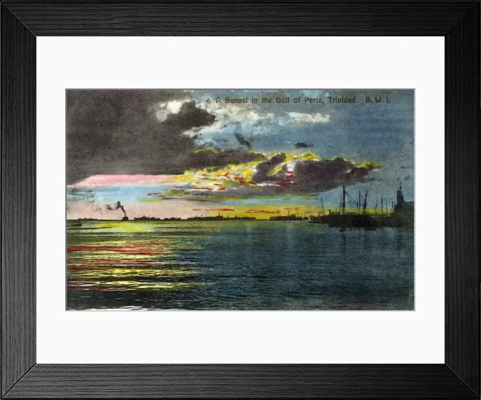 Framed Print : Sunset in the Gulf of Paria, Trinidad, West Indies Framed Print : Sunset in the Gulf of Paria, Trinidad, West Indies