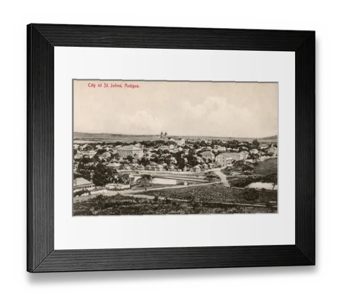 Framed Print : General view, St Johns, Antigua, West Indies Framed Print : General view, St Johns, Antigua, West Indies