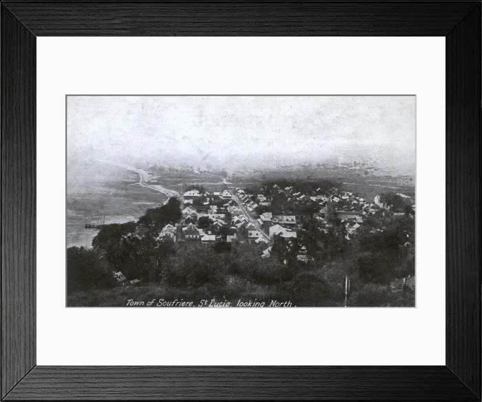 Framed Print : General view of Soufriere, St Lucia, West Indies Framed Print : General view of Soufriere, St Lucia, West Indies