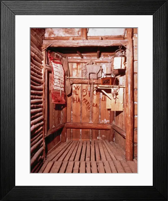 Framed Print : World War I. Telephone in a trench Framed Print : World War I. Telephone in a trench
