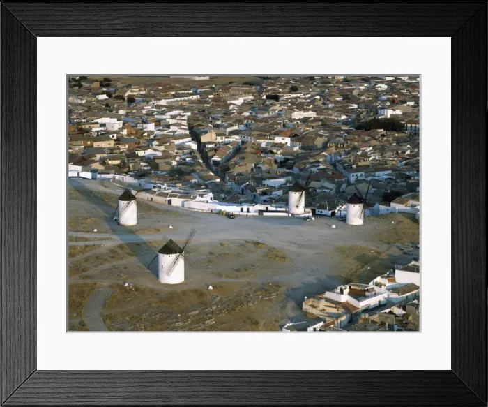Framed Print : CASTILE-LA MANCHA. CAMPO DE CRIPTANA. Aerial view with typic Framed Print : CASTILE-LA MANCHA. CAMPO DE CRIPTANA. Aerial view with typic