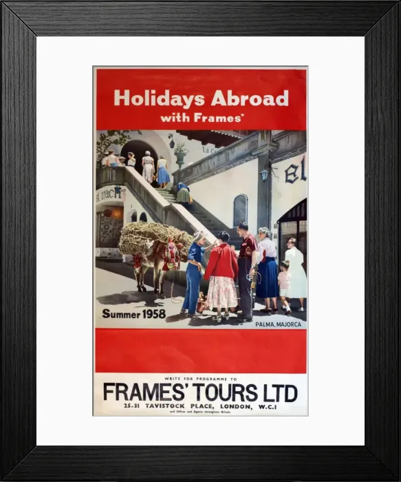 Framed Print : Poster, Holidays Abroad with Frames Tours