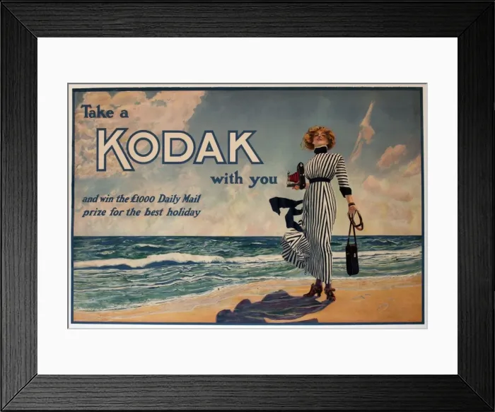 Framed Print : Poster advertising Kodak cameras Framed Print : Poster advertising Kodak cameras